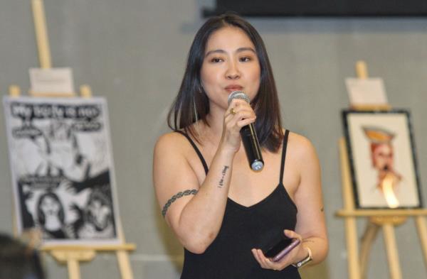 Allison Jong at the Strokes of Resilience Empowerment through Art exhibition by Saksi Malaysia and Women's Aid Organisation in co<em></em>njunction with Internatio<em></em>nal Day for Elimination of Violence Against Women. Photo: The Star/Muhamad Shahril Rosli