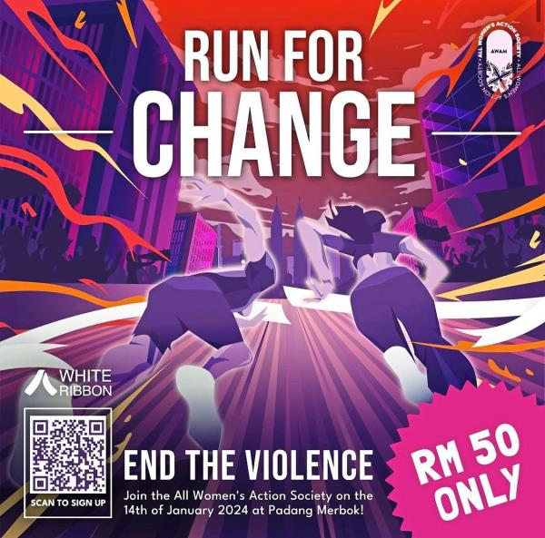 Join the White Ribbon Run to help end gender-ba<em></em>sed violence. Photo: AWAM