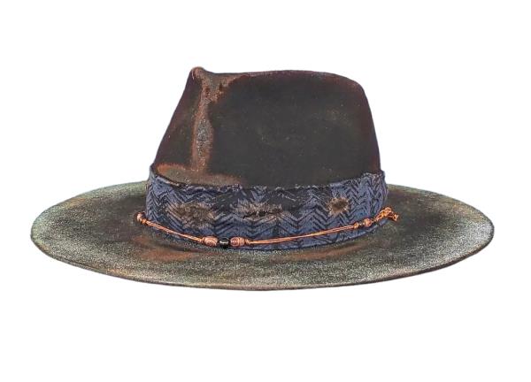 Mohd Zulhilmi's Navajo hats incorporate beads and ribbons.