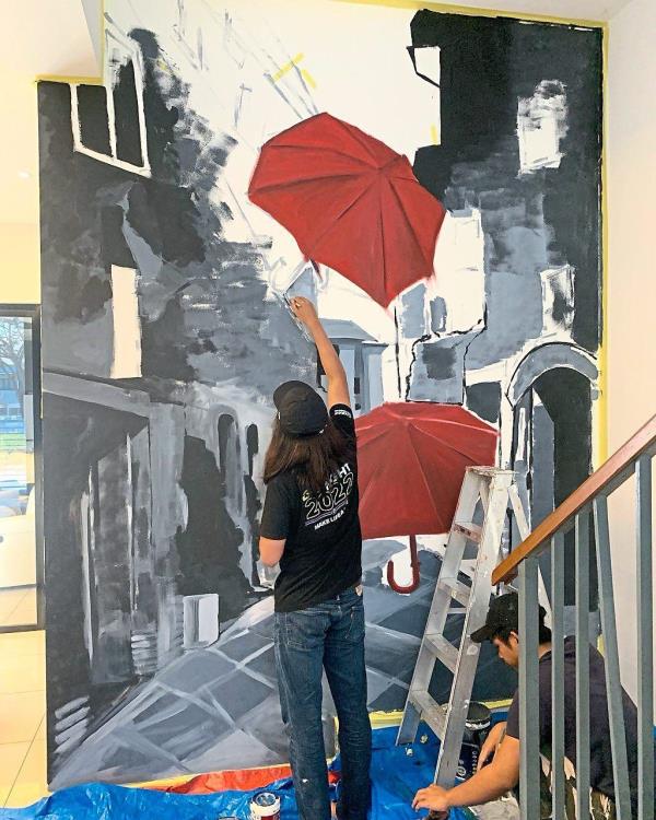 'I like the idea of transforming ordinary wall spaces into vibrant art pieces,' says Rajimin. Photo: Rajimin Kontak