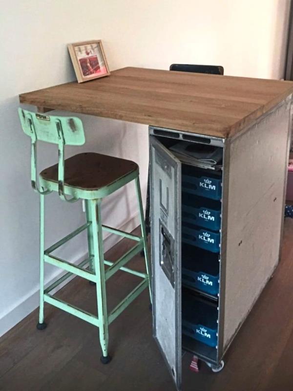 An Airbus forward galley transformed into a bar. Photo: Dhanendran Sidambaram
