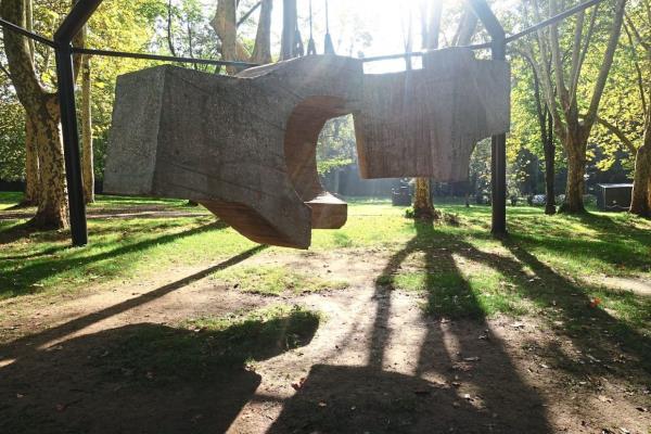 Chillida created his very own formal language with sculptures that allowed light to flood in.