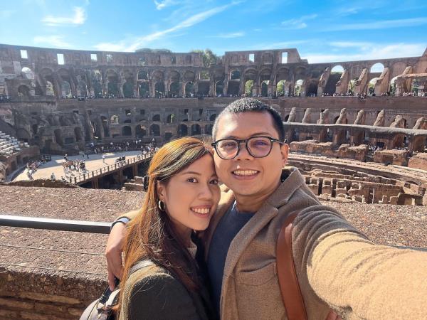 At the Colosseum. It is believed that over 400,000 people have died there since it was built in the first century.
