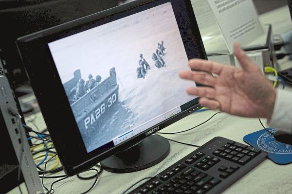 Footage taken by Jack Lieb at Utah Beach. — AFP