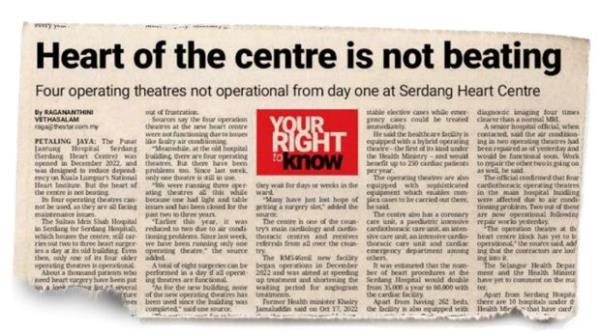 Flashback: the report that was published in The Star on May 14, 2024.