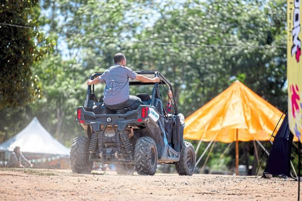 Off to a thrilling all-terrain vehicle ride.