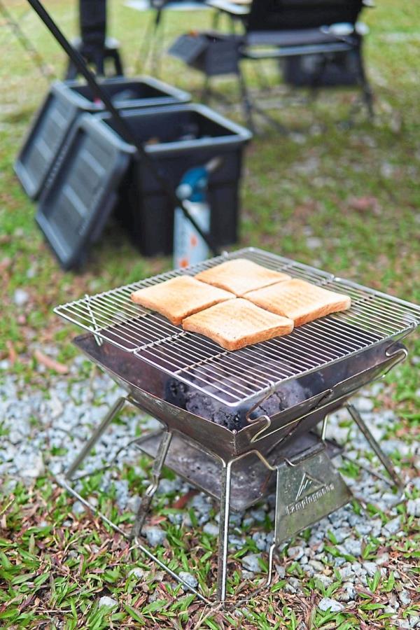 Have a veritable barbecue pit at camp.