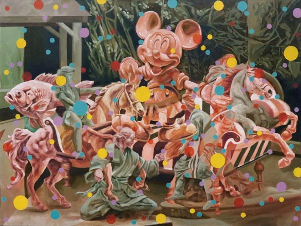 Nik Mohd Shahfiz's 'Fantastical Carousel' (oil on canvas, 2024). Photo: G13 