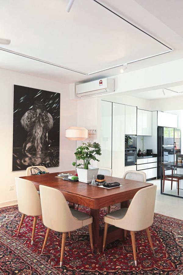 An artwork seen at the dining area.