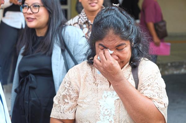 Seeking justice: Meriance seen at Ampang Sessions Court in Kuala Lumpur.