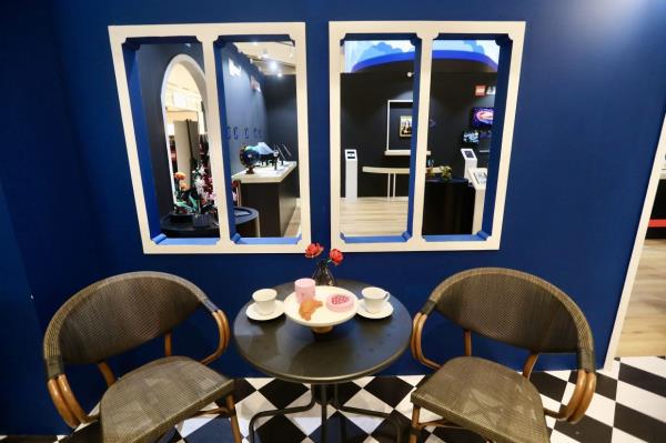 A view of the al fresco dining area. wher<em></em>e visitors can experience a taste of the French capital city, complete with Lego 'brick croissant'. Photo: The Star/Shaari Chemat