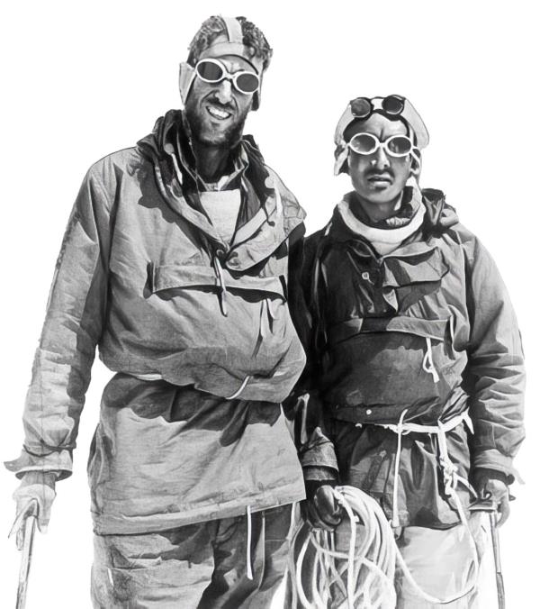 Sir Edmund Hillary (left) and Tenzing Norgay were long held to be the first people to summit Mount Everest.