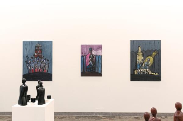 A view of Thiytar’s 'Hope' paintings series (acrylic on canvas, 2023/24). Photo: A+ Works of Art