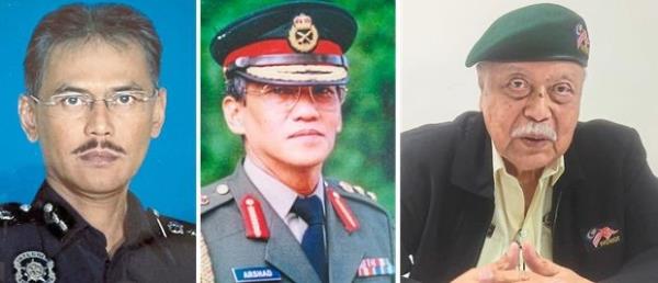 (From left) Zulkifli, Mohd Arshad and Zarazilah have vivid memories of their time serving in the security forces.