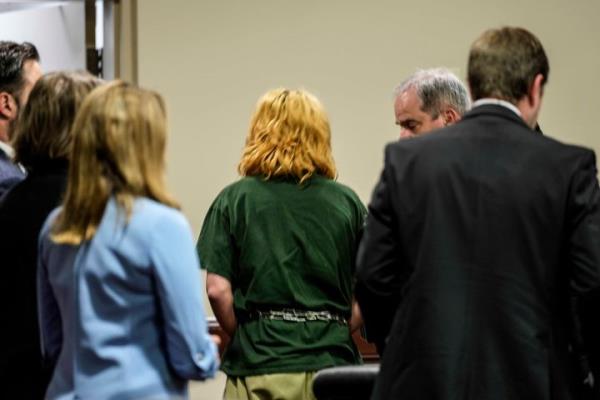Suspected gunman Colt Gray leaves the Barrow County courthouse after his first appearance for the Sept. 4 shooting at Apalachee High School in Winder, Georgia.