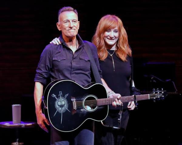 Bruce Springsteen and his wife Patti Scialfa at St. James Theatre in New York City in 2021.