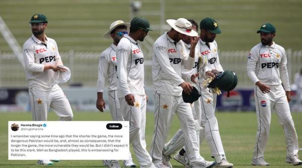“尴尬”：Harsha Bhogle谈论巴基斯坦对孟加拉国的测试惨败