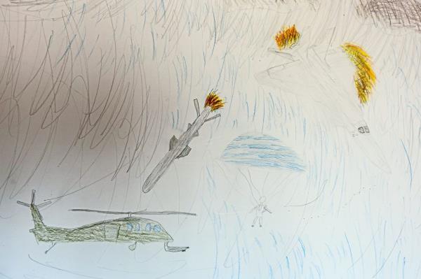 Drawings a<em></em>bout the war created by the boys and girls of Class 6H.