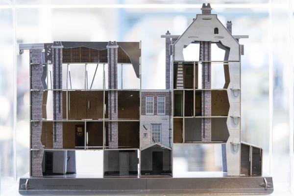 A maquette of the secret annex is displayed at the Anne Frank House in Amsterdam, Netherlands. Photo: AP