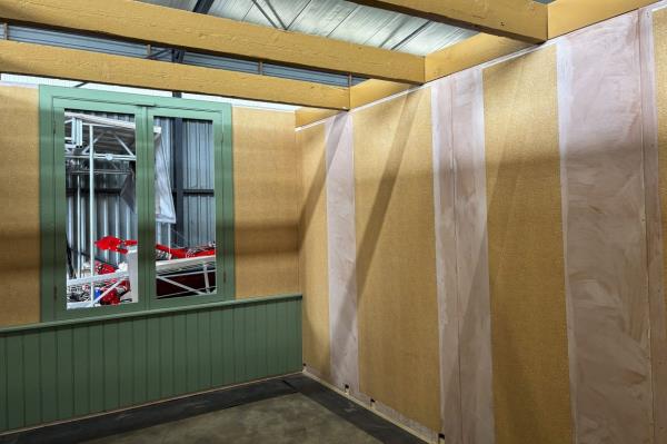 Wallpaper is being prepared for an exact replica of the secret annex which will travel to New York for an exhibit. Photo: AP