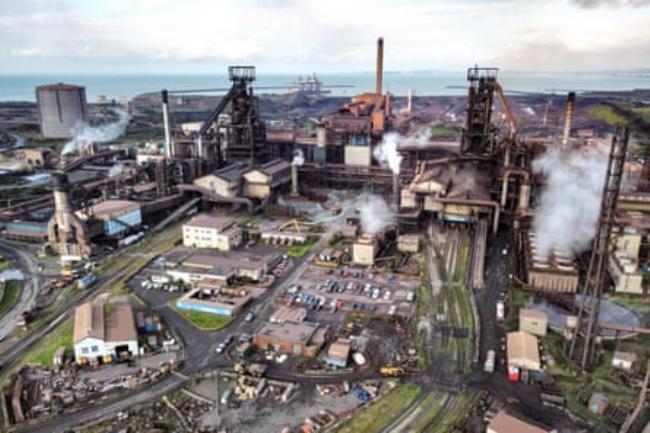 Aerial image of Port Talbot steelworks