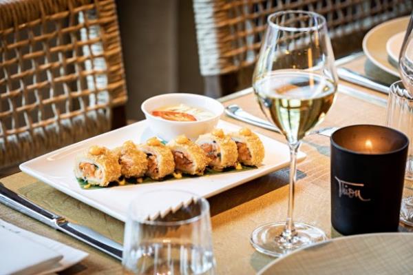 Food and wine at Thiou, Hotel Norman’s inhouse and upscale Thai restaurant.