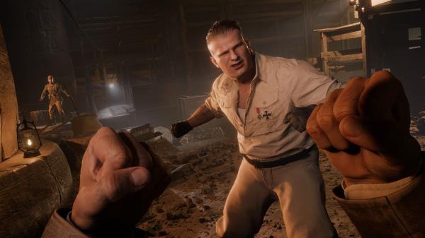 Being MachineGames, the adventure takes place mostly in the first-person, but the adventure has flourishes wher<em></em>e it jumps out in the third person so players can see him swing across chasms or scale walls with the help of his whip.