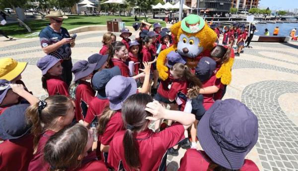 The atmosphere was electric as the young stars eagerly awaited their cue and the arrival of Fat Cat sent excitement levels into overdrive. 