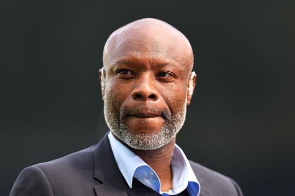 William Gallas working as a TV pundit for Sky Sports during the Premier League match between Newcastle United and Arsenal FC 