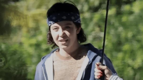 Sydney Sweeney on set filming as Christy Martin