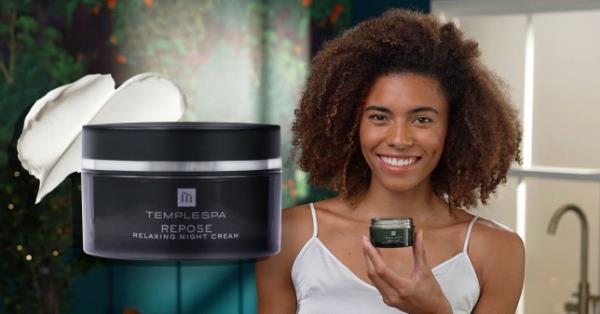 Image of model holding TEMPLESPA Night Cream