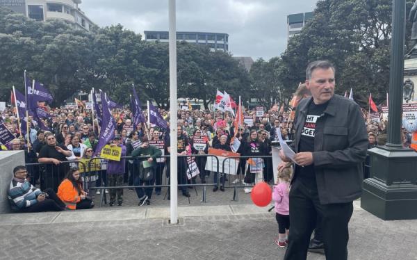 Richard Wagstaff at the Fight Back Together protest