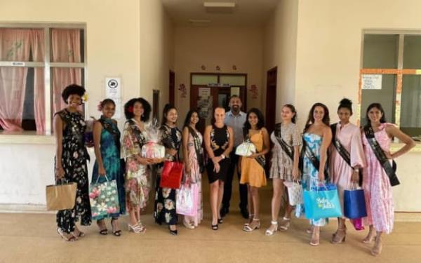 The Miss Universe Fiji co<em></em>ntestants during the competition.