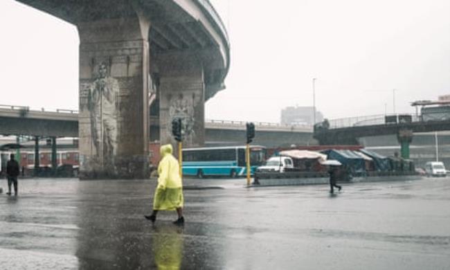 Heavy rain falls in Durban, South Africa