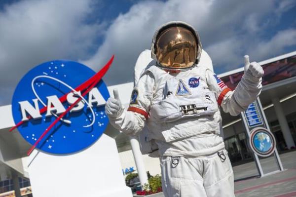 Astro<em></em>naut suit in Cape Canaveral Florida USA