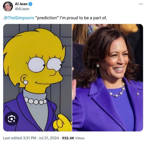 Lisa Simpson; Kamala Harris