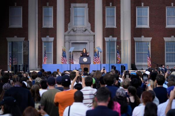Harris said that she would co<em></em>ntinue to fight politically after co<em></em>nceding the election to Do<em></em>nald Trump.