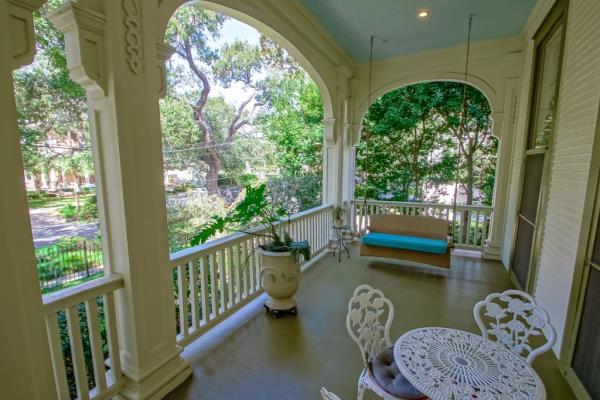 Covered porches abound 