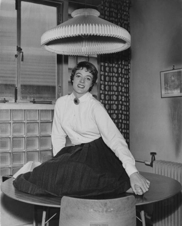 Maggie Smith at her home in Belsize Park, London, September 1957