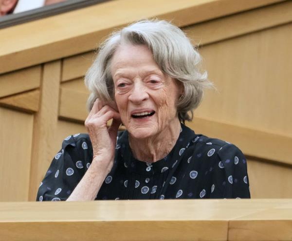 Maggie Smith at Wimbledon in 2023. 