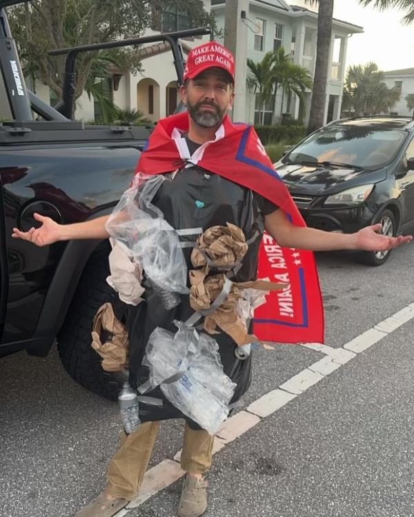 The costume is in respo<em></em>nse to Biden's comments a<em></em>bout Trump supporters.