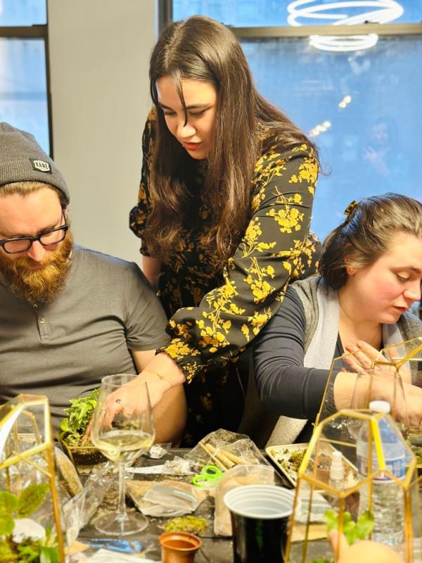 Terrarium making at Kraft Stories.