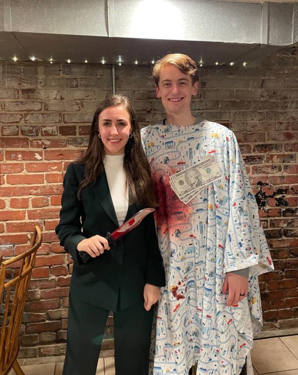Hansell and Beard in costume.