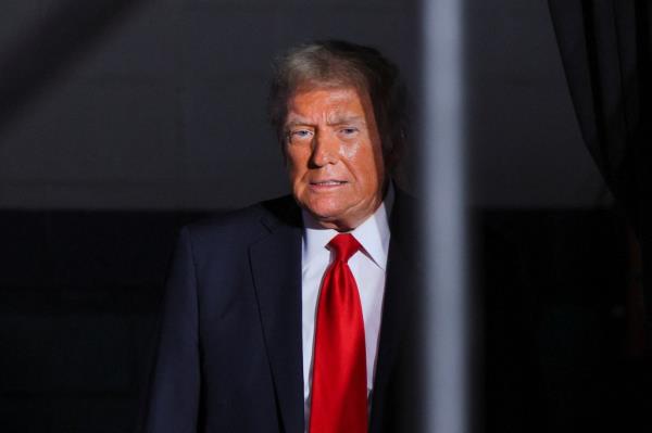 Do<em></em>nald Trump at a campaign rally in North Carolina on November 2