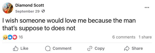 The social media post