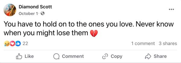 The social media post