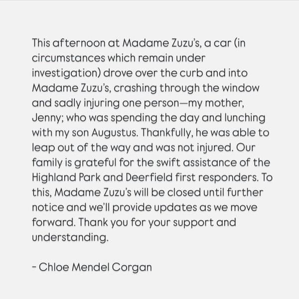 Billy Corgan and his wife's announcement a<em></em>bout the accident.