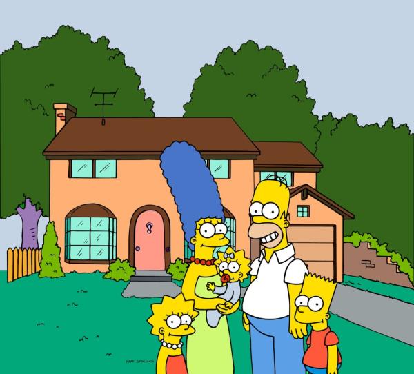 Lisa , Marge , Maggie, Homer and Bart Simpson