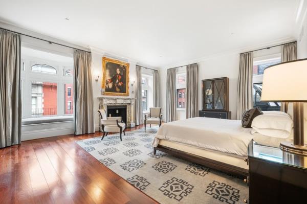 The main bedroom comes with a fireplace.