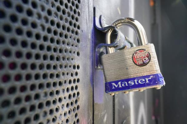 A padlock